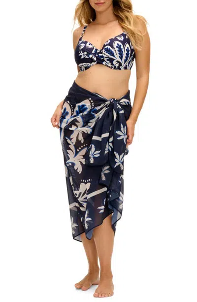 Fantasie Playa Azul Cover-up Sarong In Blue