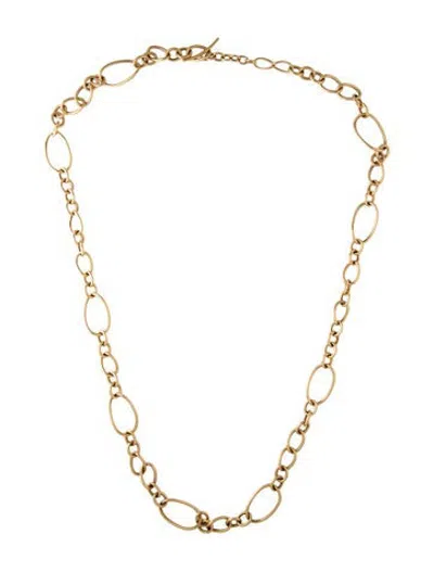 Pre-owned Faraone Mennella 18k Stella Link Chain Necklace, 36" In Multicolor