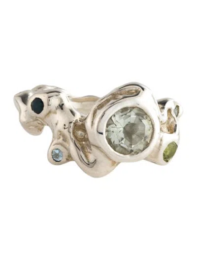 Pre-owned Faris Caldera Cocktail Ring In Multicolor