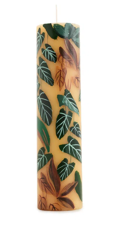 Farm Rio Foliage Pillar Candle Foliage In Green