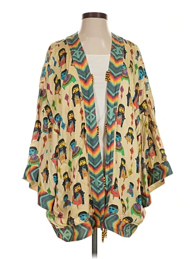 Pre-owned Farm Rio Kimono In Gold