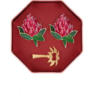 Farm Rio Sip Of Happiness 3-piece Bar Set In Red