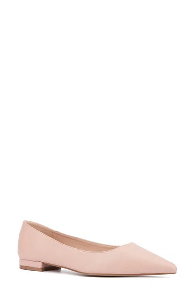 Fashion To Figure Bailey Flat In Blush Beige