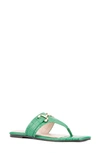 Fashion To Figure Saralyn Croc Embossed Sandal In Kelly Green Croc