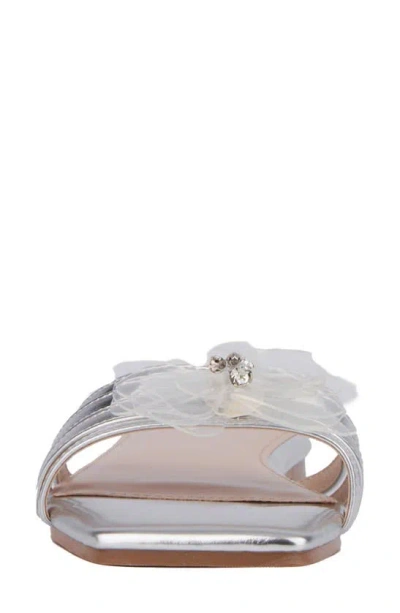 Fashion To Figure Shayla Slide Sandal In Silver