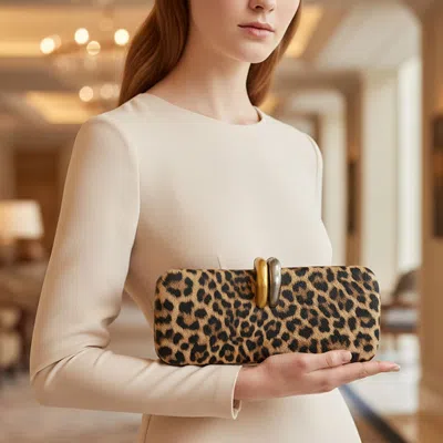 Fashnzfab Faux Leather Structured Crossbody Evening Clutch Bag In Multi