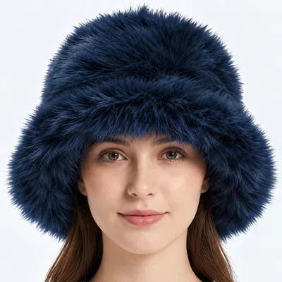 Fashnzfab Plush Furry Bucket Hat In Multi