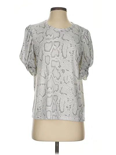 Pre-owned Fate Short Sleeve Blouse In Silver