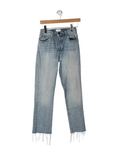 Pre-owned Favorite Daughter High-rise Straight Leg Jeans In Blue