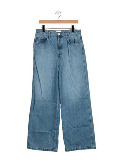 Pre-owned Favorite Daughter High-rise Wide Leg Jeans In Blue