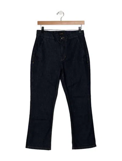 Pre-owned Favorite Daughter Mid-rise Flared Jeans In Blue