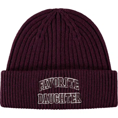 Favorite Daughter The Classic Logo Beanie In Purple