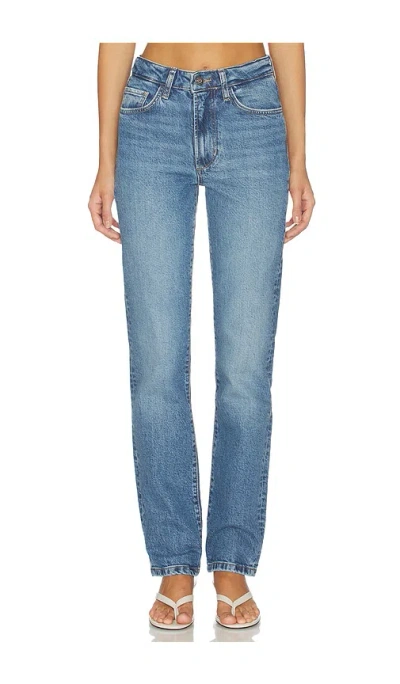 Favorite Daughter The Jen Mid Rise Slim Straight Jean In Oslo