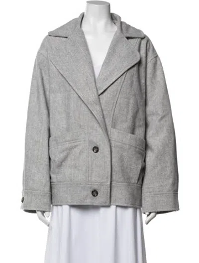 Pre-owned Favorite Daughter Tweed Pattern Jacket In Grey