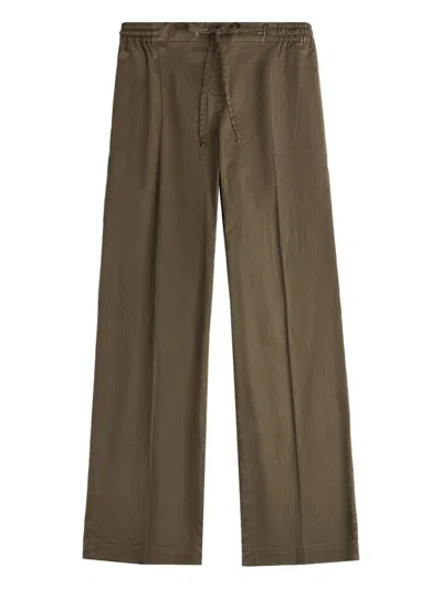 Fay Cotton Trousers In Green