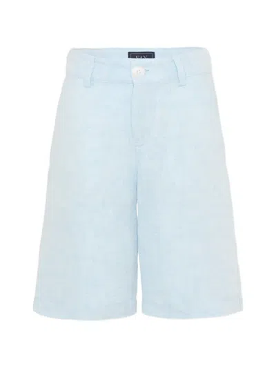 Fay Kids' Wide-leg Shorts In Blue