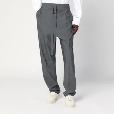Fear Of God Gray Cotton And Wool Trousers In Grey