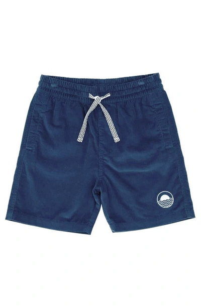 Feather 4 Arrow Babies' Line Up Cotton Corduroy Shorts In Navy