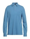 Fedeli Man Polo Shirt Light Blue Size 44 Cotton