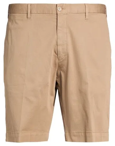 Fedeli Man Shorts & Bermuda Shorts Sand Size 42 Cotton, Elastane In Brown