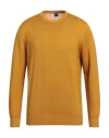 Fedeli Man Sweater Ocher Size 42 Merino Wool In Yellow