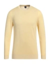 Fedeli Man Sweater Yellow Size 40 Cashmere, Silk
