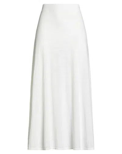 Fedeli Woman Maxi Skirt White Size 8 Cotton, Linen
