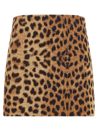 Federica Bonifaci 'leopard' Mini Skirt In Brown