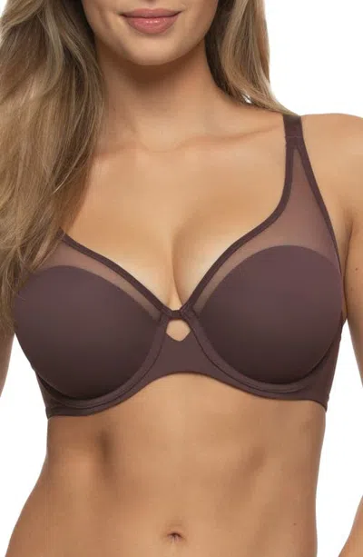 Felina Illusion Underwire T-shirt Bra In Burgundy