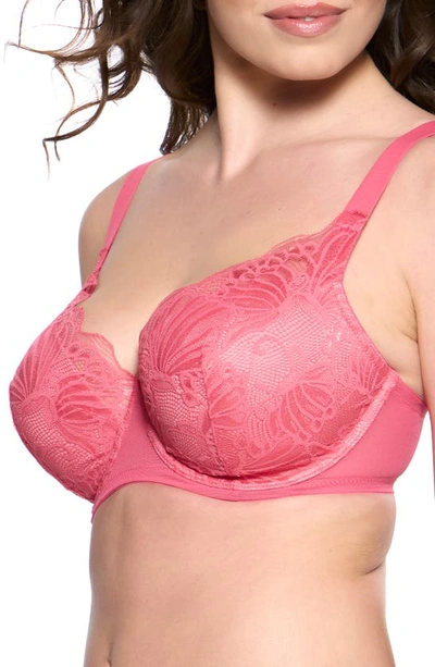 Felina Tempting Floral Lace Contour Bra In Honeysuckle