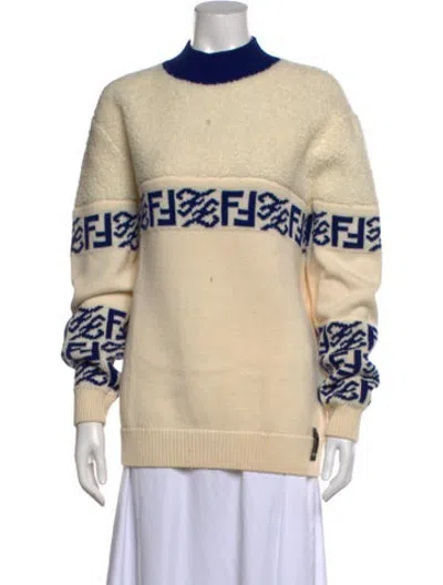 Pre-owned Fendi 2021 Wool Sweater In Neutrals