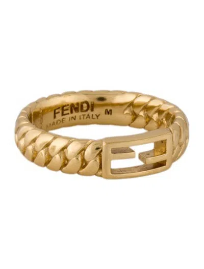 Pre-owned Fendi Baguette Band Ring In Multicolor