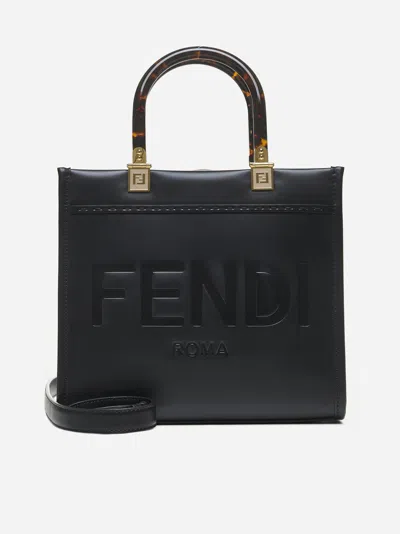 Fendi Black  Sunshine Small Handbag
