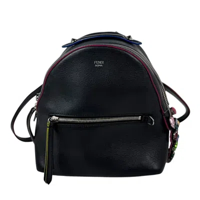 Pre-owned Fendi Black Leather Backpack ()