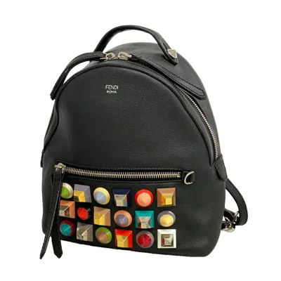 Pre-owned Fendi Black Leather Backpack ()