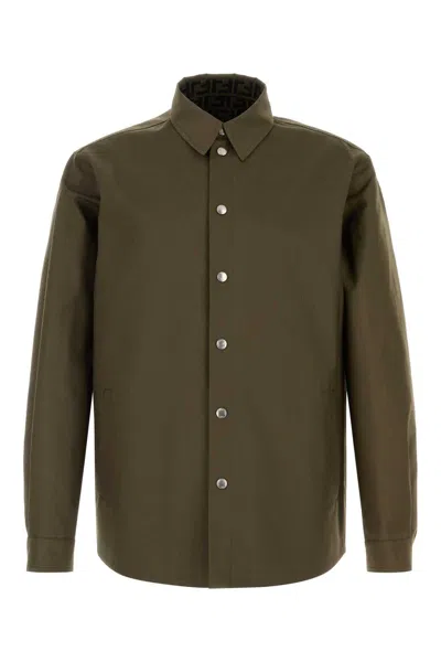 Fendi Blouson Mac Logo In Gray