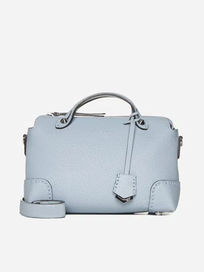 Fendi By The Way Leather Medium Bag In Blue