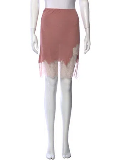 Pre-owned Fendi Cashmere Mini Skirt In Pink