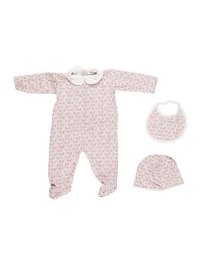 Pre-owned Fendi Babies' Cotton Three Piece Set In Pink