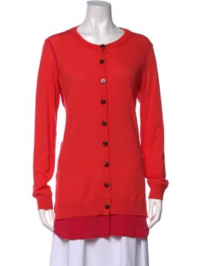 Pre-owned Fendi Crew Neck Sweater In Red