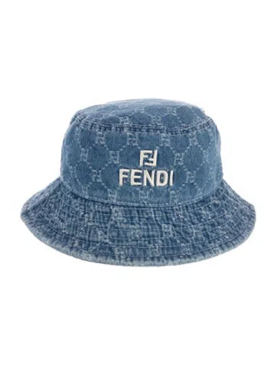 Pre-owned Fendi Denim Bucket Hat In Blue