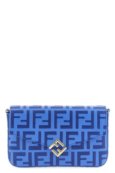 Fendi 'ff Diamonds' Wallet On Chain In Blue