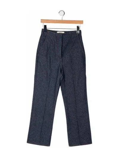 Pre-owned Fendi High-rise Straight Leg Jeans In Black
