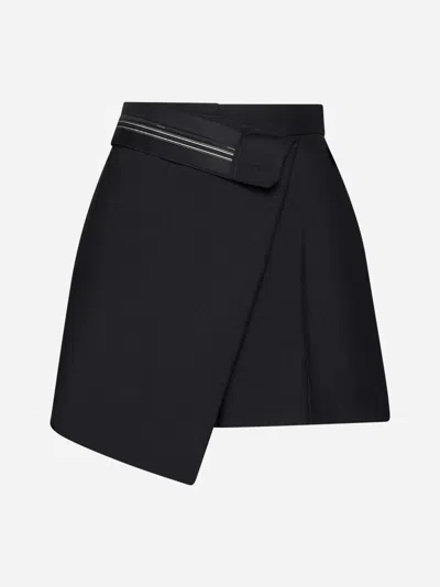 Fendi Kid Mohair Skort In Black