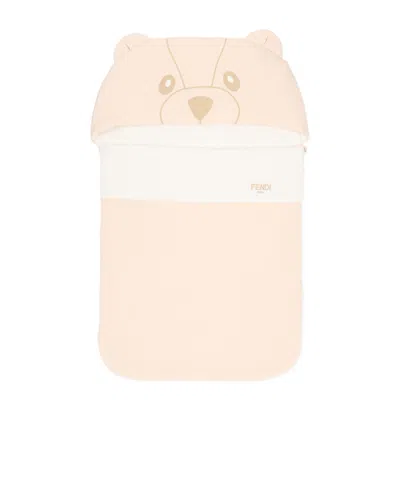 Fendi Babies' Logo Sleep Bags In Neutral