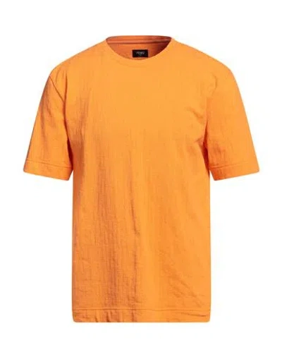 Fendi Man T-shirt Orange Size Xl Cotton