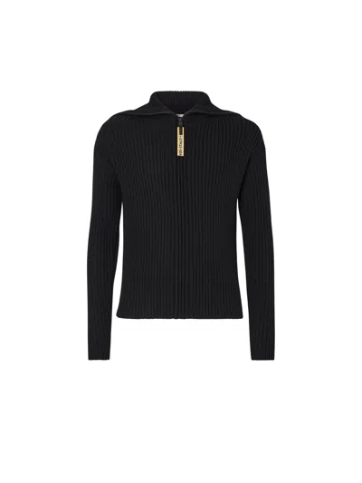 Fendi Men's 100% Wool Sweater In Black