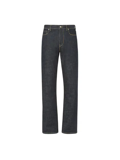 Fendi Men's Cotton Trousers In Navy