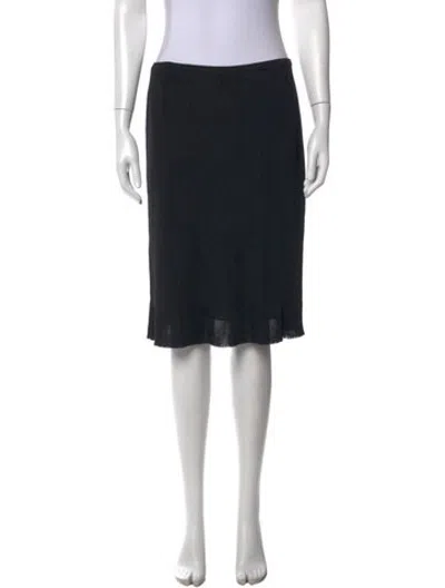 Pre-owned Fendi Midi Length Skirt In Black