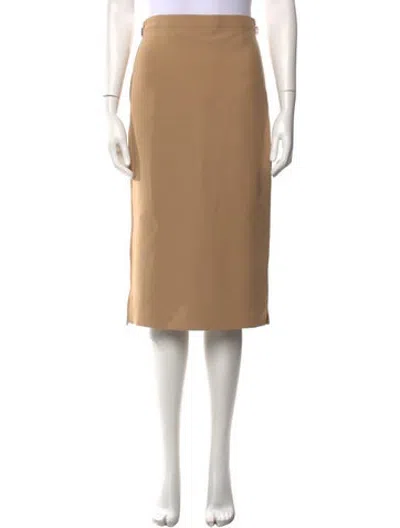 Pre-owned Fendi Midi Length Skirt In Neutrals